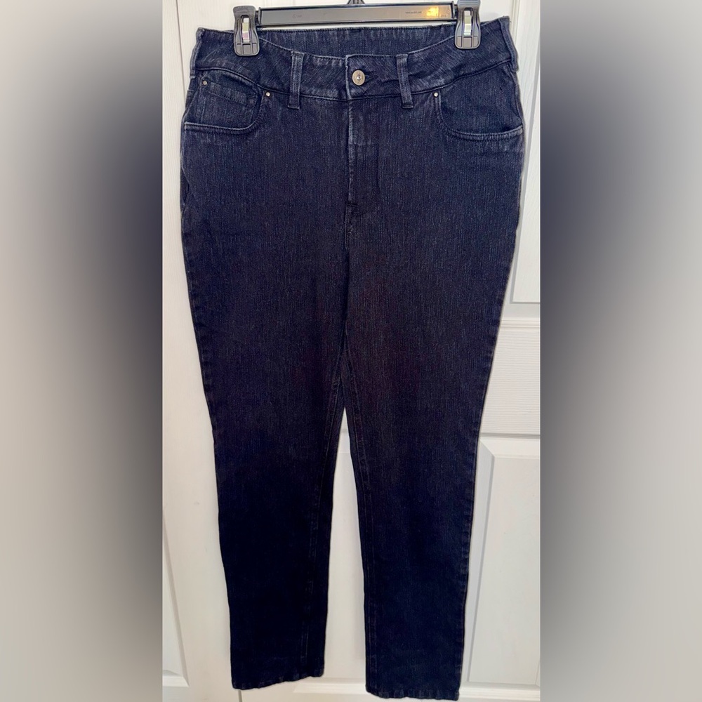 Zenim dark wash w/blue accents, straight leg, sz 12, EUC